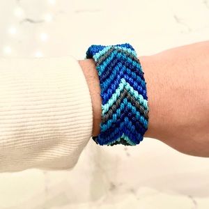 Blue handmade friendship bracelet